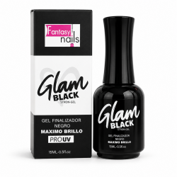 Top Glam Black Stron Gel 15ml Fantasy Nails