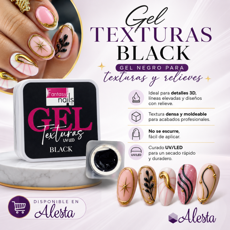 Gel para Texturas Black Fantasy Nails